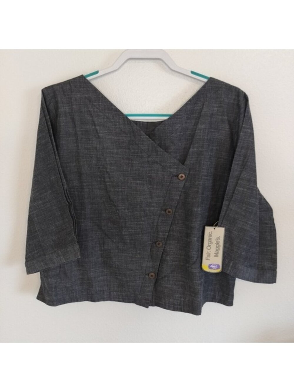 NWT Maggies Organics Chambray shirt jacket Size XL CoastalGrandmother Minimalist